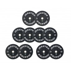 Viktskivor Master Fitness Bumber Set 120 Ski Team Viktskivor Master Fitness Bumber Set 120 Ski Team